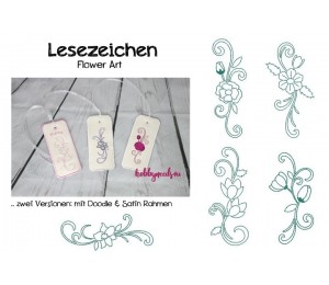 ITH Lesezeichen - Flowers Line Art